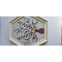 Wandversiering met halfedelstenen en/of edelstenen